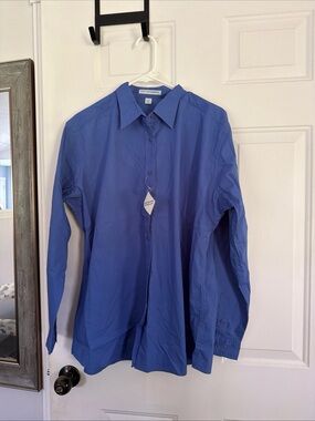Port Authority Men's Blue Long-Sleeve Dress Shirt
